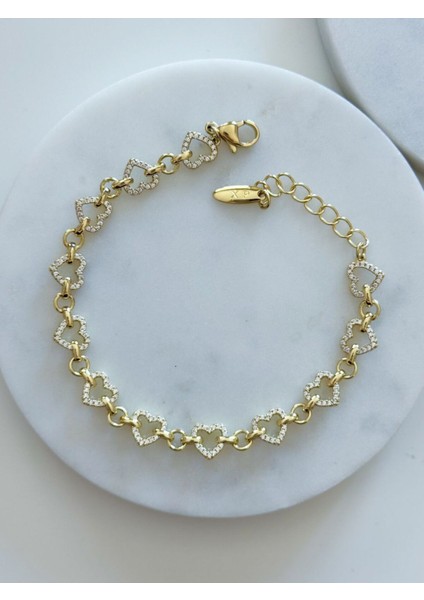 Özel Seri Taşlı Kalp Bileklik