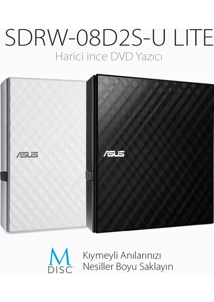 Asus DVD SDRW-08D2S-U Lıte Slım USB 2.0 Siyah fiyatları