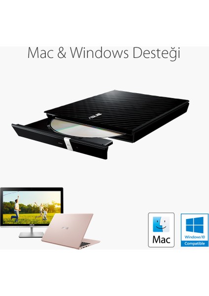Asus DVD SDRW-08D2S-U Lıte Slım USB 2.0 Siyah indirimleri