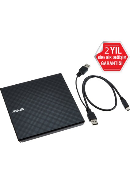 Asus DVD SDRW-08D2S-U Lıte Slım USB 2.0 Siyah