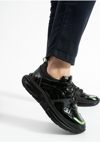 Nova Siyah Hakiki Deri Erkek Sneakers