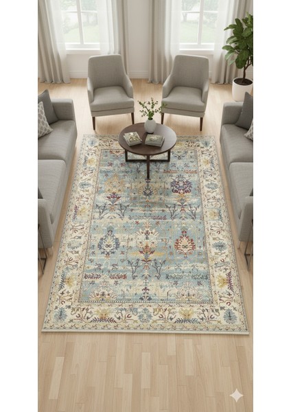 Dijital Baskı Şönil Dokuma Taban Halı Yıkanabilir Kilim Yolluk Salon Halısı