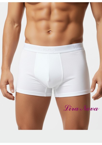 Beyaz Soft Elastan Boxer %90 Coton %10 Elestane modelleri