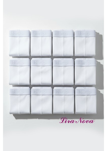 Beyaz Soft Elastan Boxer %90 Coton %10 Elestane