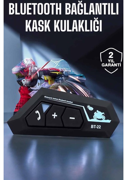 Depomix Kask Kulaklık Bluetooth Motosiklet Kulaklık Intercom Su Geçirmez