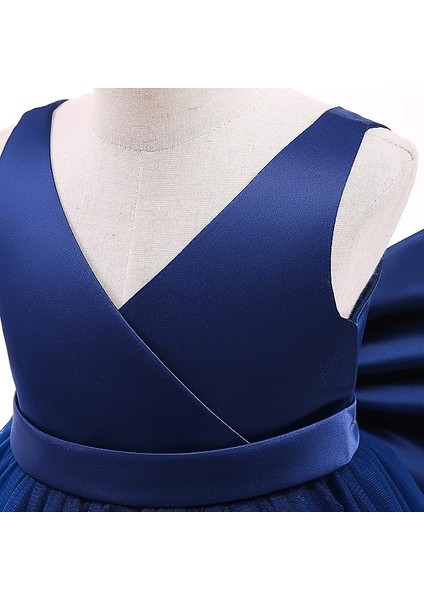 Prenses Model Kız Çocuk Abiye –fiyonk Detaylı Tül Elbise Modeli modelleri