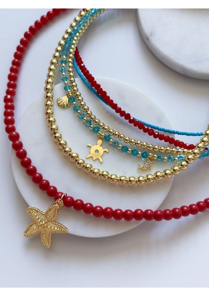 Renkli Boncuk Çoklu Kolye fiyatları