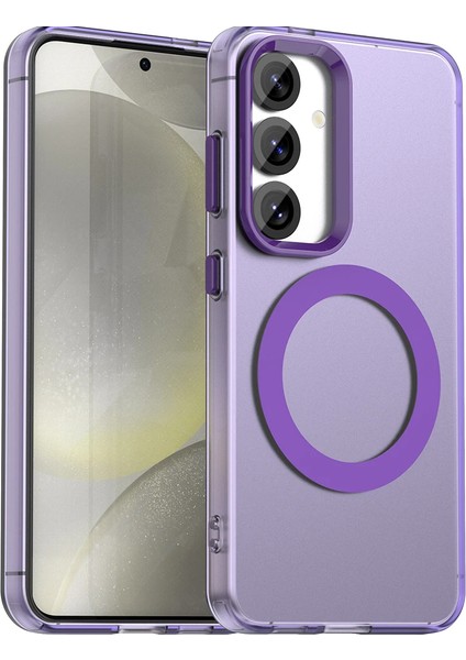 Samsung Galaxy A56 Uyumlu Kamera Koruma Çıkıntılı Magsafe Özellikli Renkli Mat Kılıf