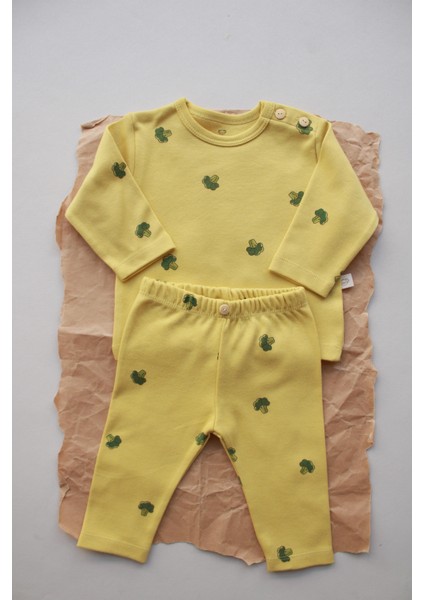 Brokoli Baskılı Bebek Alt Üst Takım