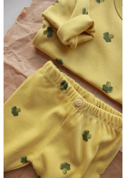 Brokoli Baskılı Bebek Alt Üst Takım fiyatları