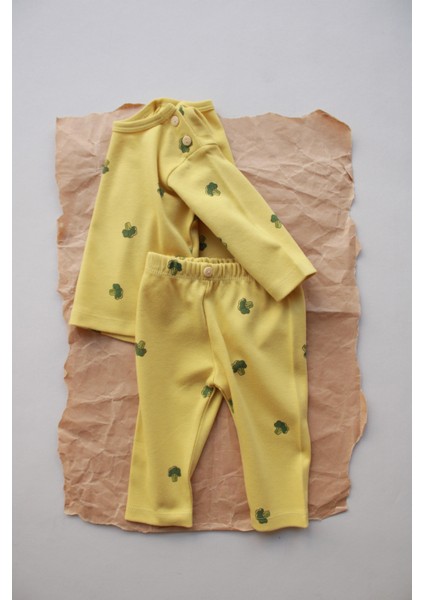 Brokoli Baskılı Bebek Alt Üst Takım