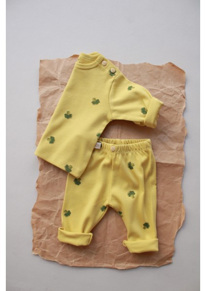 Brokoli Baskılı Bebek Alt Üst Takım