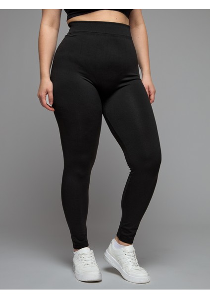 Magic Siyah Esnek Toparlayıcı Bambu Tayt|s-5xl|termal, Polarlı, Yüksek Bel, Spor ve Günlük Büyük Bedene Uygun