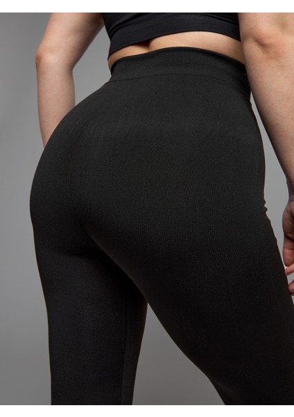 Magic Siyah Esnek Toparlayıcı Bambu Tayt|s-5xl|termal, Polarlı, Yüksek Bel, Spor ve Günlük Büyük Bedene Uygun