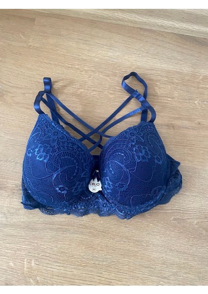 Kadın Çapraz Ipli Dantelli Balenli Destekli Sütyen