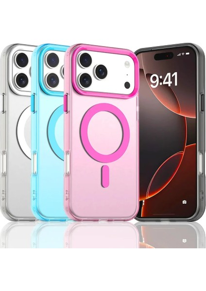 Iphone 17 Pro Uyumlu Kamera Koruma Çıkıntılı Magsafe Özellikli Renkli Mat Kılıf fiyatları