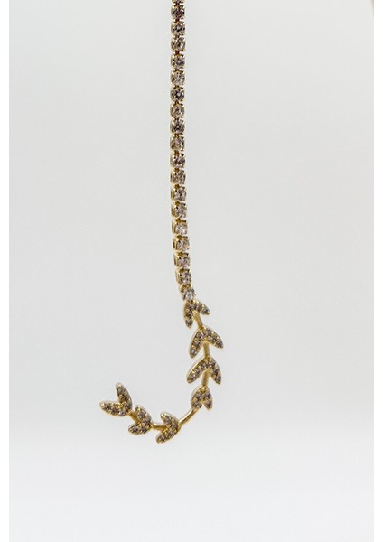 Fıora Taşlı Gold Kalpli Lüks Şık Zarif Kolye - Kadın Hediyelik fiyatları