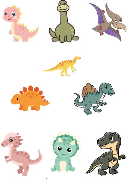 Tatlı Dinazorlar Uv Dtf Motor & Kask Sticker | Çizilmeye ve Güneşe Dayanıklı – Yüksek Kalite Baskı