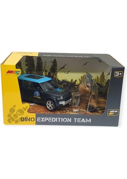 Çek Bırak Araç ve Dinazor Oyun Seti - 6843-2D- Mavi fiyatları