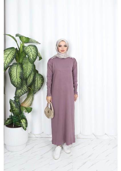 Incili Merserize Elbise