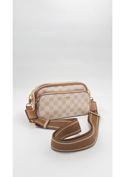 Vizon Çift Bölmeli Kalın Askılı Omuz Çantası Orijinal Levid'or Premium