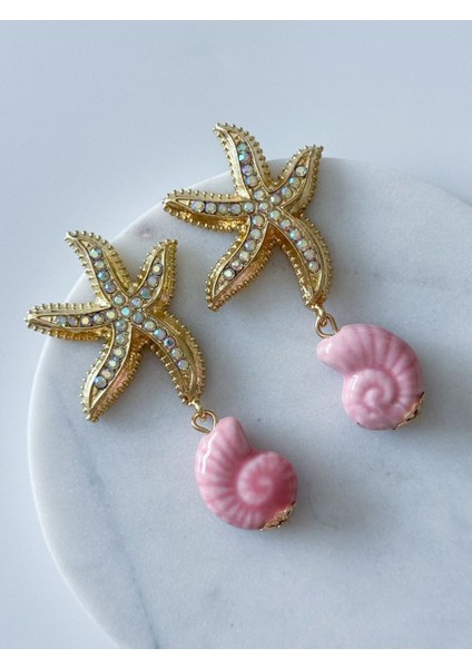 Çelik Deniz Yıldızı Küpe