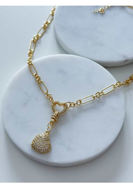 Kalp Sarkıt Zincir Kolye