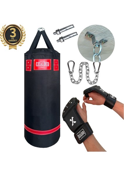 Polystar 90 x 35 cm Boks Kum Torbası Siyah - Eldiven Hediyeli
