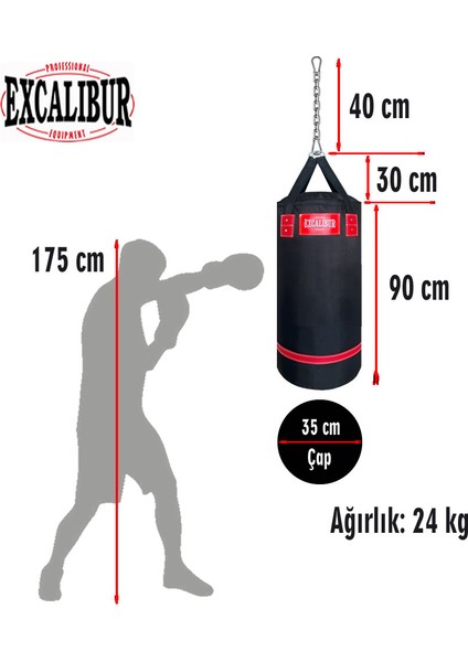 Polystar 90 x 35 cm Boks Kum Torbası Siyah - Eldiven Hediyeli fiyatları
