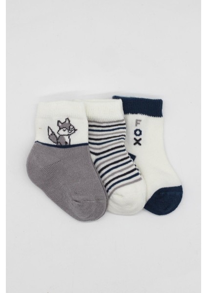 Bistyle 3'lü Penye Soket Çorap BS10109 Gri fiyatları