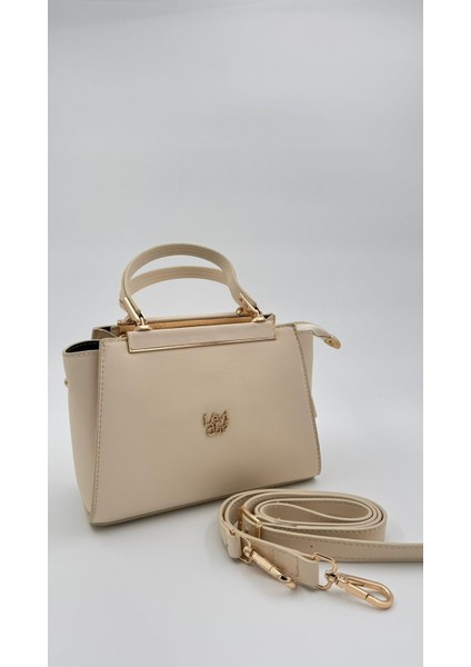 Krem Metal Şerit Detaylı El Çantası Orijinal Levid'or indirimleri