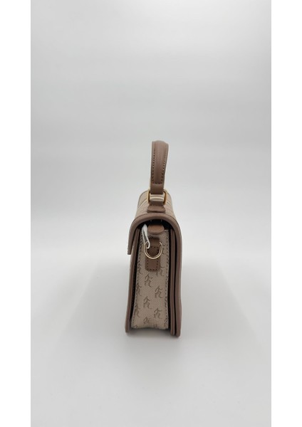 Kahve Logolu Monogram Desen El Çantası Orijinal Levid'or Premium fırsatları