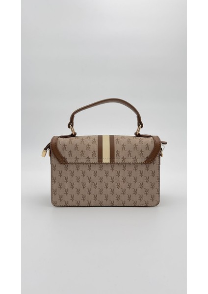 Kahve Logolu Monogram Desen El Çantası Orijinal Levid'or Premium indirimleri