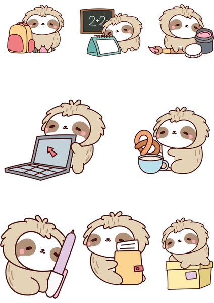 Tatlı Hayvanlar Uv Dtf Motor & Kask Sticker Çizilmeye ve Güneşe Dayanıklı – Yüksek Kalite Baskı