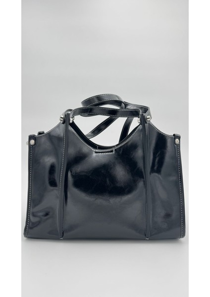 Siyah Çift Gözlü Büyük Omuz Çantası Orijinal Levid'or Premium modelleri