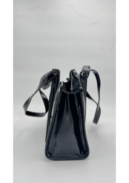 Siyah Çift Gözlü Büyük Omuz Çantası Orijinal Levid'or Premium fırsatları