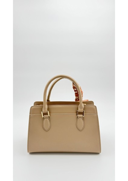 Koyu Krem Fular Askı Süslü Omuz Çantası Orijinal Levid'or Premium modelleri