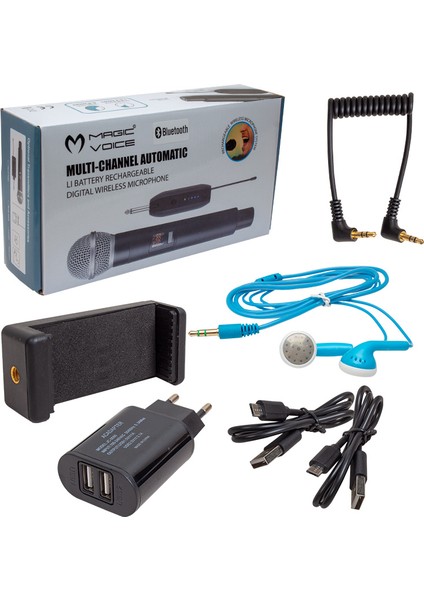 MV-19602 Uhf Kablosuz Kamera Uyumlu Bluetooth Ikili Mikrofon Set fırsatları