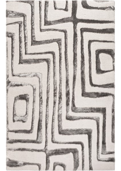 Cozy Czy-03 Modern Geometrik Desenli Toz Vermez Yumuşak Dokulu Gri Makine Halısı – Salon, Yolluk, Yatak Odası, Mutfak, Çocuk Odası Için Uygun Czy-03 indirimleri
