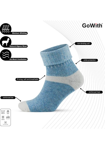 2'li Alpaka Yünlü Termal Kışlık Kadın Çorabı 2056 modelleri