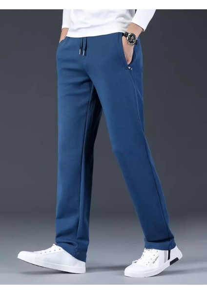 Punıx Büyük Beden Yüksek Kalite Düz Paça Baskısız Şık Rahat Kışlık Dış Mekan Erkek Eşofman Altı