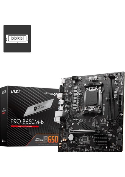 Msı Pro B650M-B Ddr5 6800MHZ(OC) HDMI VGA M.2 Matx Am5