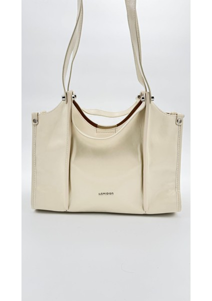 Bej Çift Gözlü Büyük Omuz Çantası Orijinal Levid'or Premium fiyatları