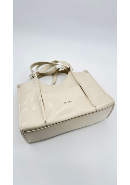 Bej Çift Gözlü Büyük Omuz Çantası Orijinal Levid'or Premium