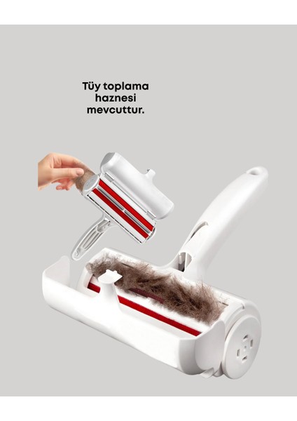 Depomix Elektriksiz Hazneli Tüy Temizleyici – Kedi Köpek Tüy Toplama Rulosu fiyatları