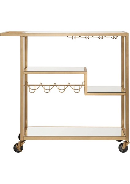 Metal Şaraplık Servis Arabası, Aynalı Sunum Arabası ve Kadehlik Seti fiyatları