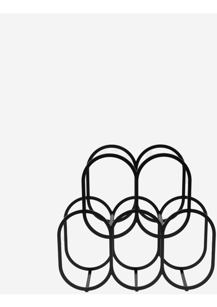 Şık Siyah Metal Şaraplık, Modern Sofra Standı, Içecek Sunumu Için Ideal Seçenek