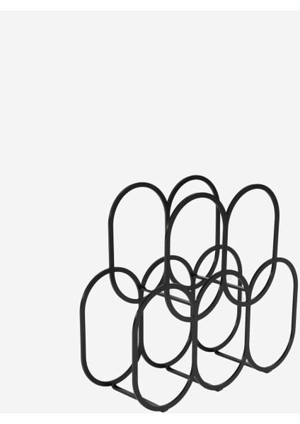 Şık Siyah Metal Şaraplık, Modern Sofra Standı, Içecek Sunumu Için Ideal Seçenek fiyatları