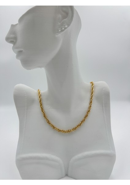 Fıora Burgulu Kolye Zincir Zarif Gold Renk Çeeik Kolye Kadın - Zarif - Şık- Hediyelik