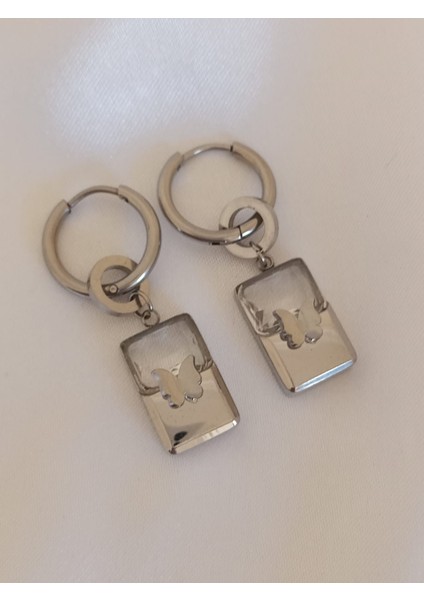 Kelebek Figür Sallantı Kristal Çelik Küpe fiyatları